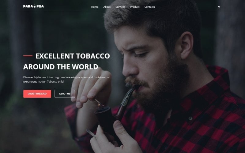 Tema WordPress da Tobacco Company