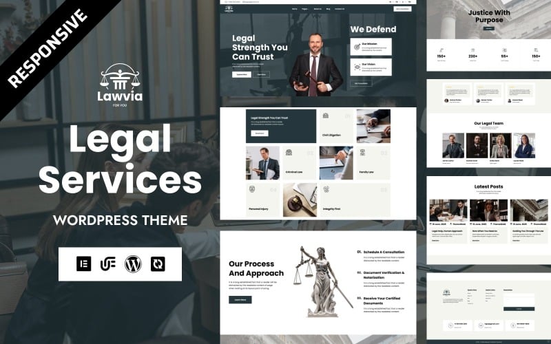 Lawvia - Legal Advisor & Law Firm WordPress Elementor Theme