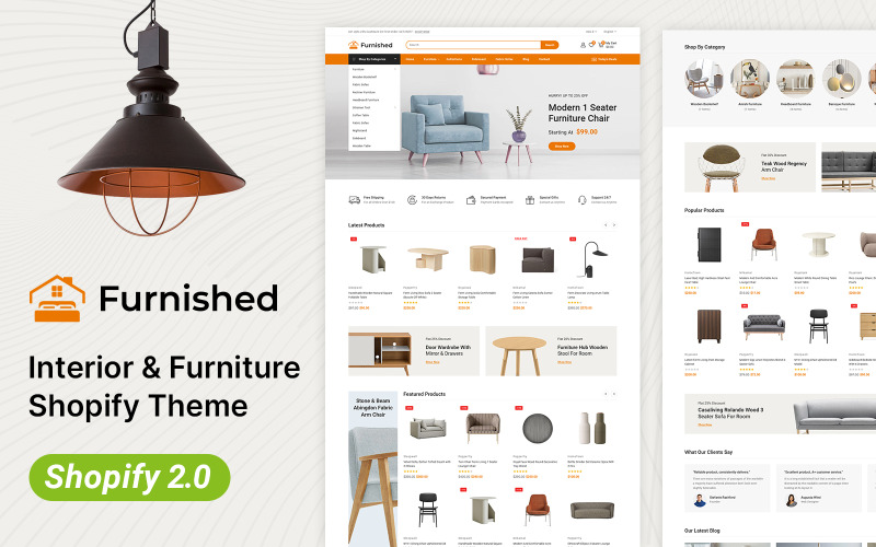 Möblerad - Möbel- och inredningsbutik Shopify 2.0 Responsivt tema