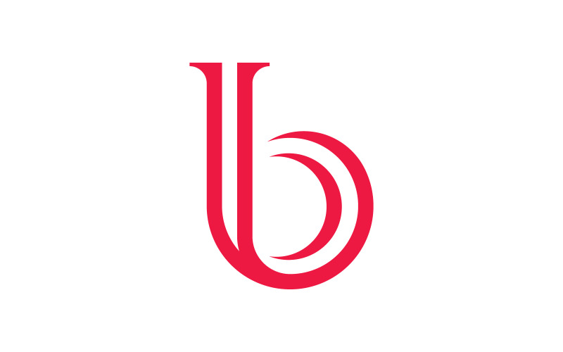 B 字母初始标志设计模板 v9