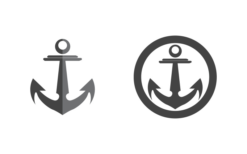 Çapa dalgası simgesi Element Logo Şablonu vektör v1.5