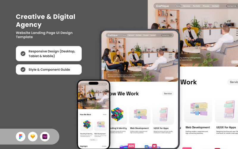 Craftique – Design de Landing Page para Agência Digital