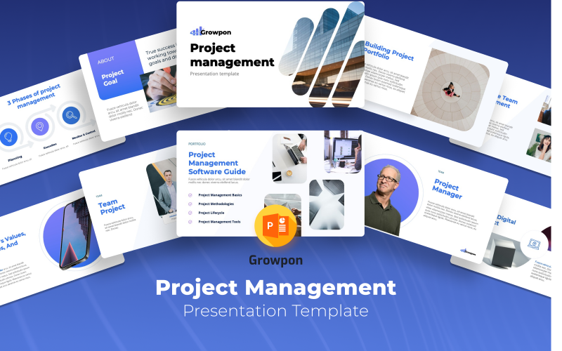 Growpon - Modello di PowerPoint per la gestione del progetto