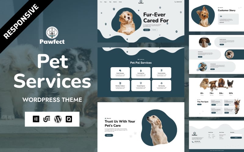 Pawfect - WordPress Elementor-thema voor dagopvang voor huisdieren en veterinaire diensten