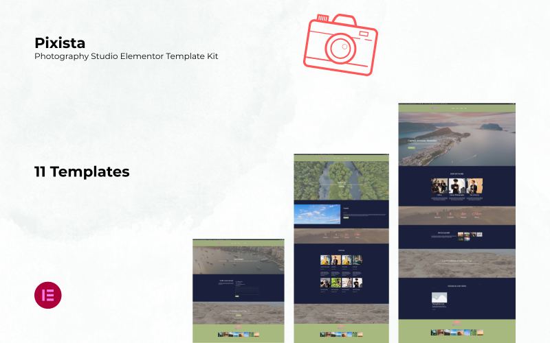 Pixista - Kit de plantillas de Elementor para estudios de fotografía