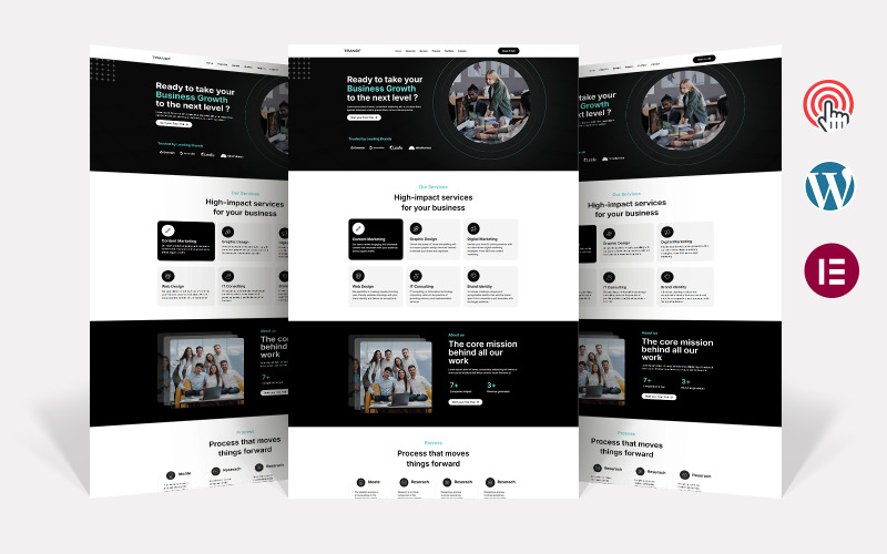 Trandf - Yaratıcı Ajans Elementor WordPress Teması