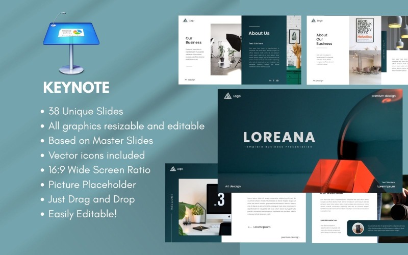 Modello di keynote aziendale di Loreana