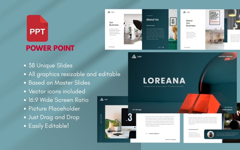 Modello di PowerPoint per Loreana Business