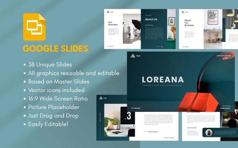 Plantilla de Google Slides para empresas de Loreana