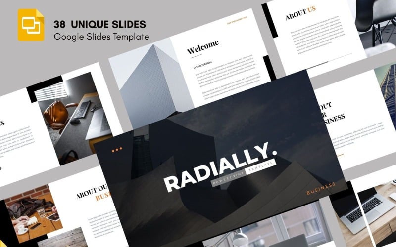 Szablon Radially Business Google Slides