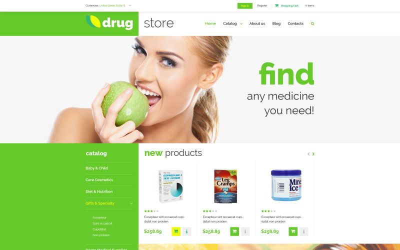 шаблон аптеки virtuemart
