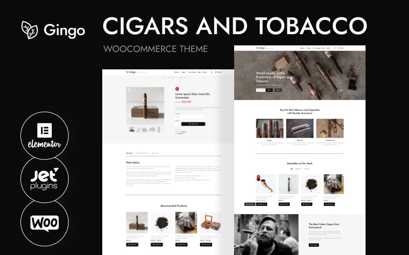 Gingo - Cigars and Tobacco WordPress Theme