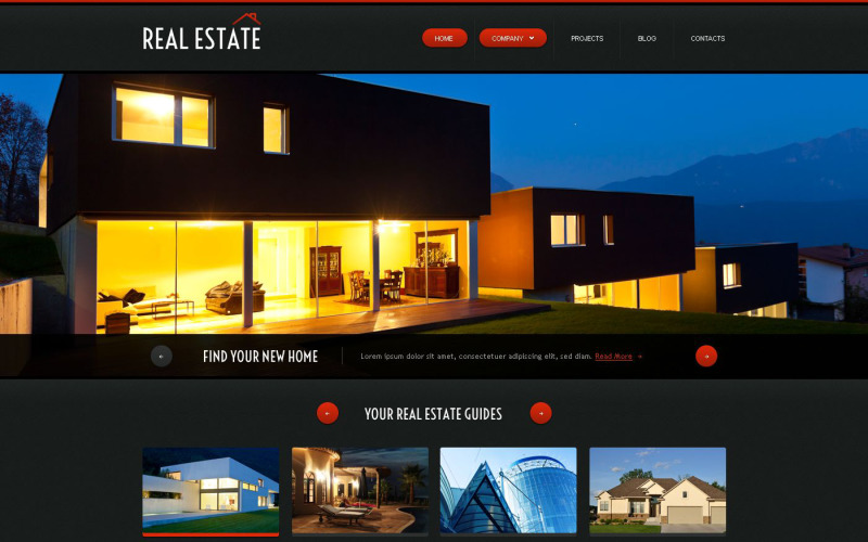 Modèle de site Web réactif pour agence immobilière