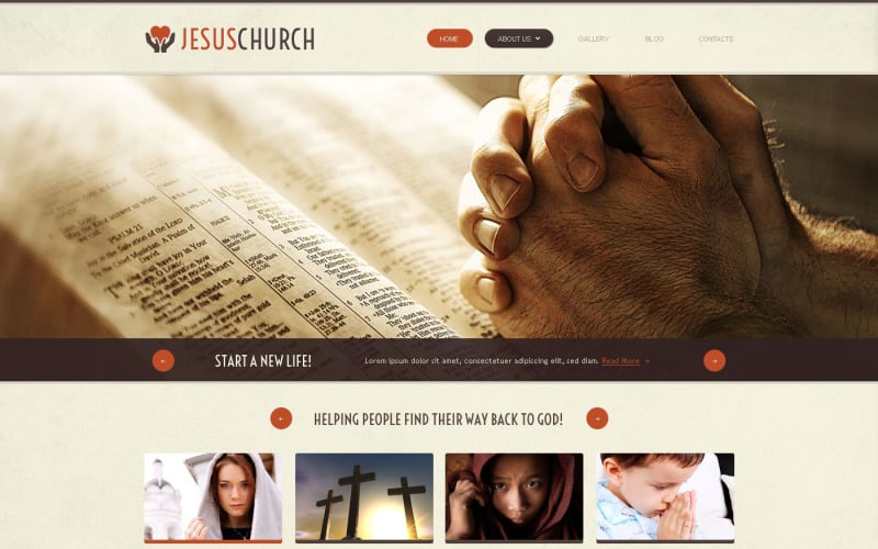 Religijny szablon responsywnej strony internetowej