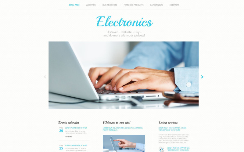 Szablon witryny elektroniki użytkowej