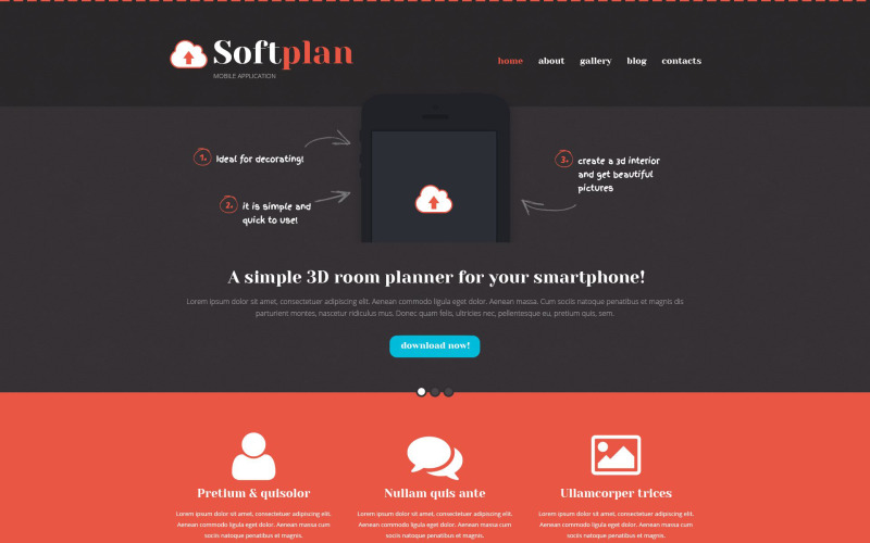 Tema WordPress per la promozione di app mobili
