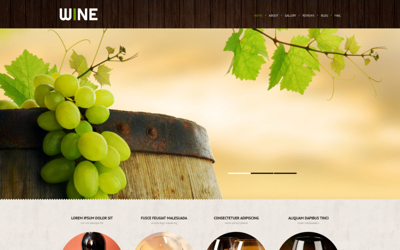 Tema WordPress reattivo della cantina