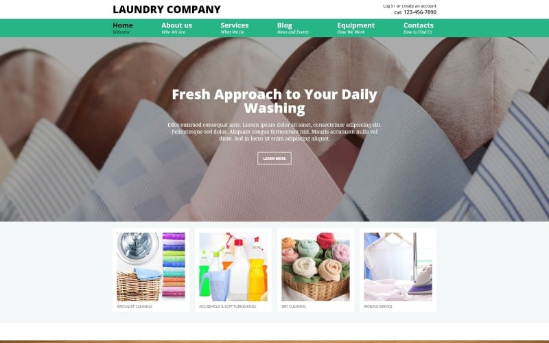 Tvättservice Joomla-mall