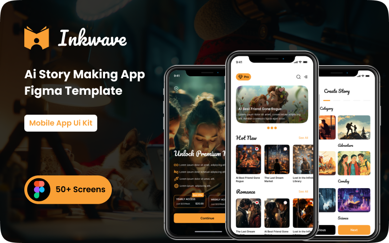 Aplikacja Inkwave AI Story Maker