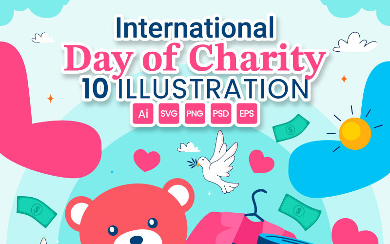 10 internationella välgörenhetsdagens illustration