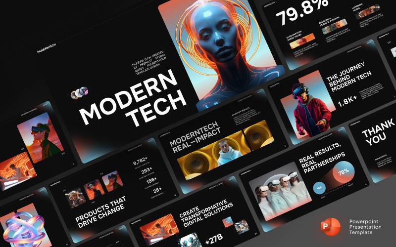Moderne technologie - PowerPoint-presentatiesjabloon