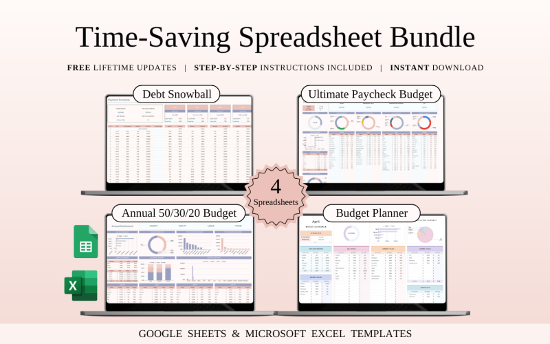 Sada tabulek pro úsporu času | Šablony tabulek pro Excel a Google Tabulky