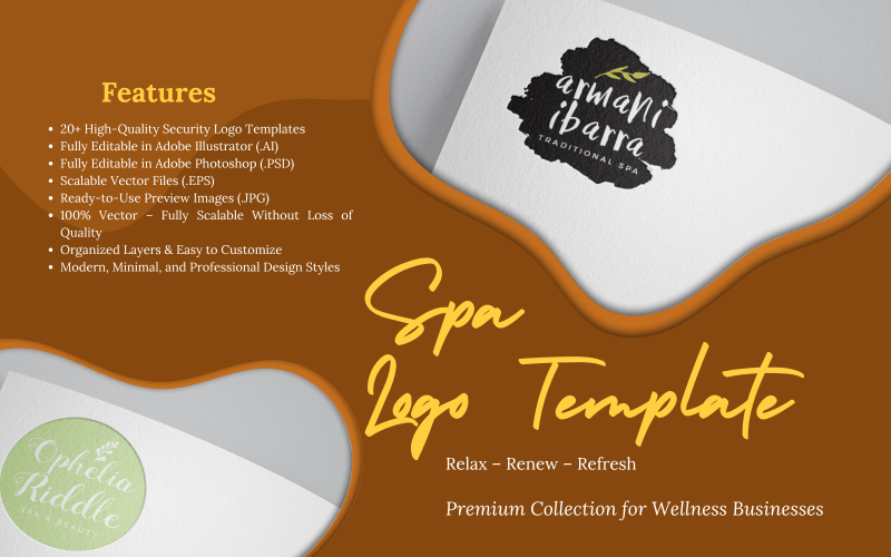 Modelo de logotipo para spa e estética