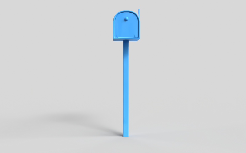 Obiekt skrzynki pocztowej Lowpoly 3D Model
