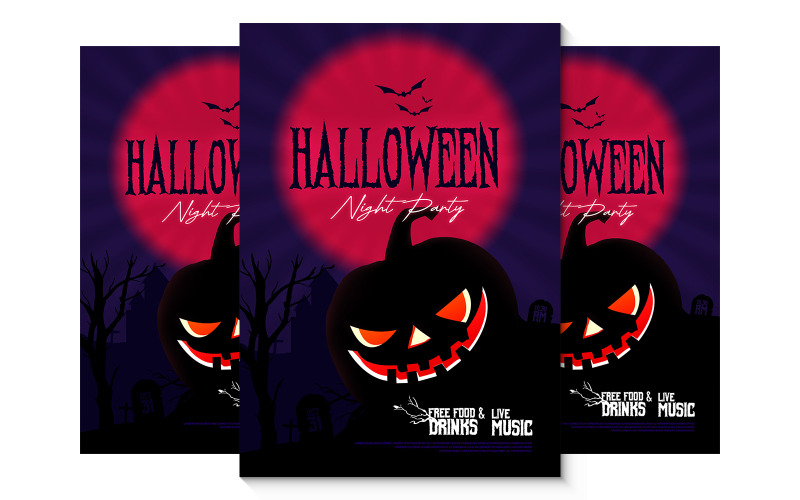 Affiche fantôme de la soirée d'Halloween