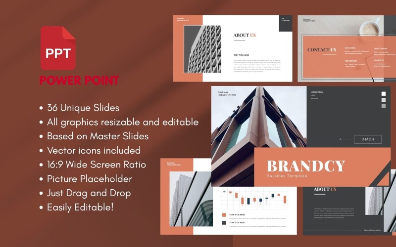 BRANDCY Business Multifunctionele PowerPoint-sjabloon
