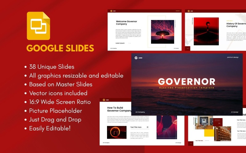 Gouverneursgeschäfts-Google-Slides-Vorlage
