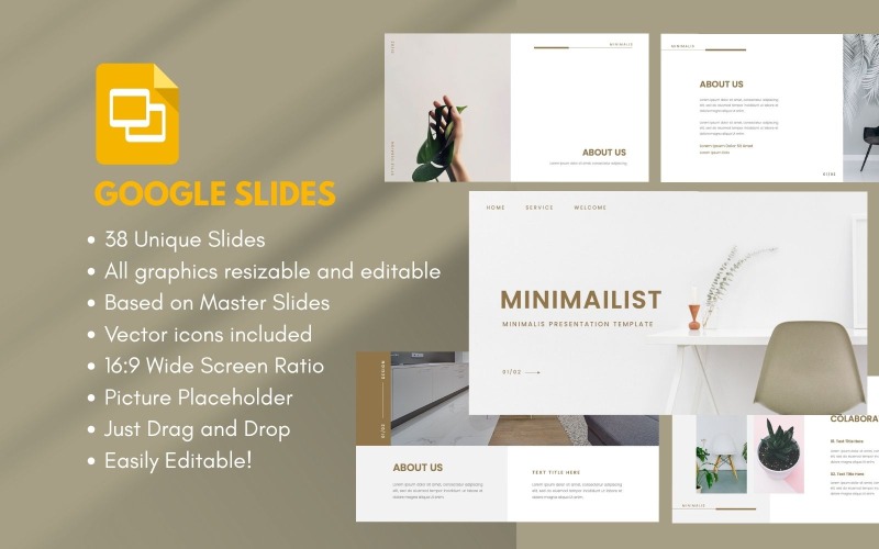 MINIMAILIST Üzleti Google Dia sablon