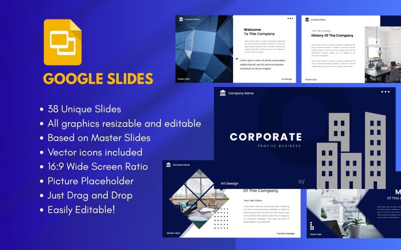 Modello di Google Slide per aziende aziendali