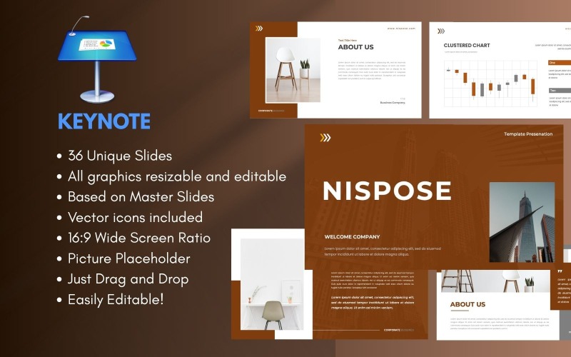 Modello multiuso per Keynote aziendale NISPOSE