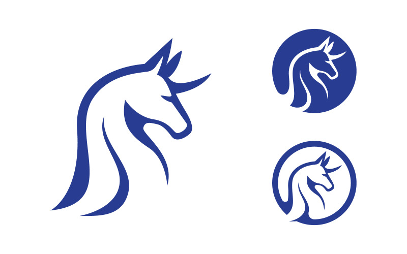 Modello di progettazione del logo dell'icona del logo di Pegaso v.3