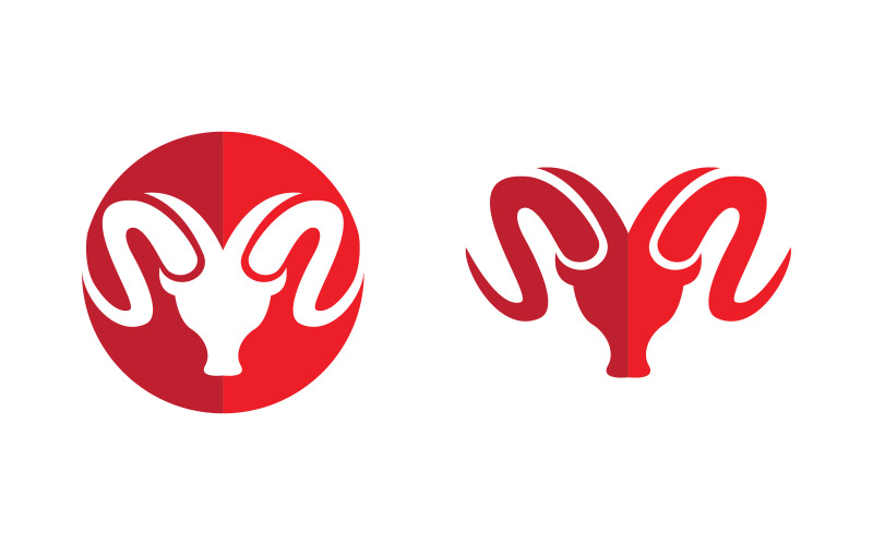 Illustrazione vettoriale del modello del logo del corno del Toro v1.1