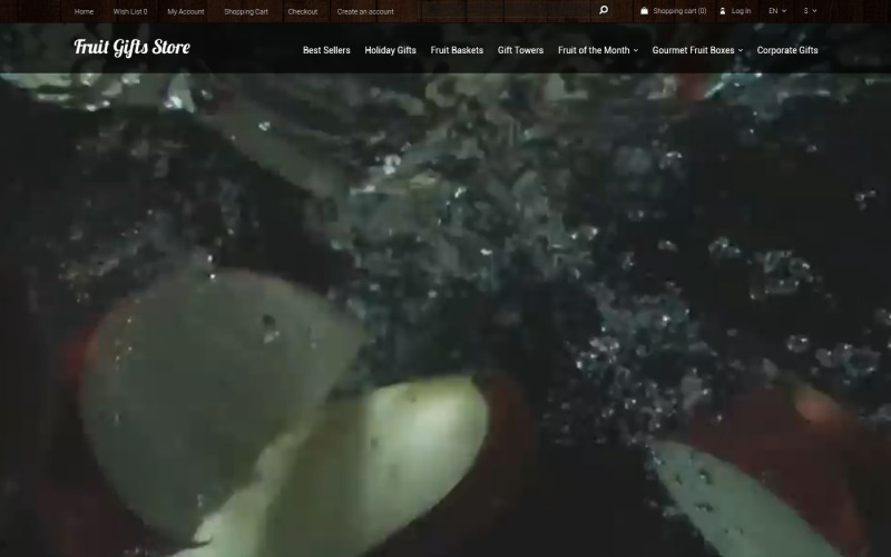 фруктовые подарки магазин шаблон opencart