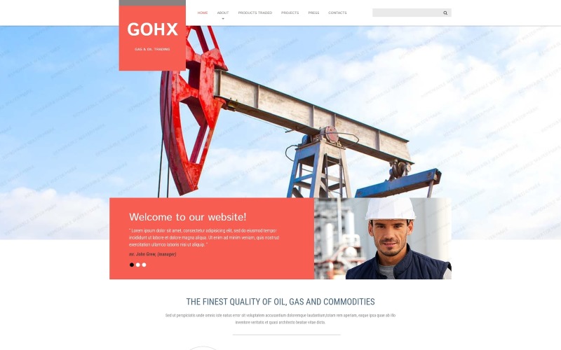 Industrial Business Website-Vorlage