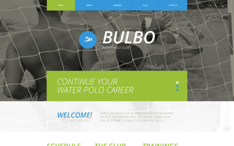 Wasserball Website Vorlage