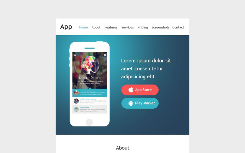 адаптивный шаблон информационного бюллетеня для веб-разработки