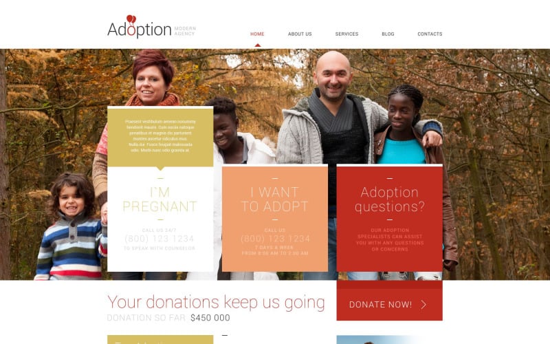 WordPress motiv Adoption Agency