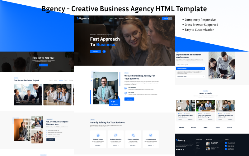 Modello HTML per agenzia aziendale creativa - Bgency Business