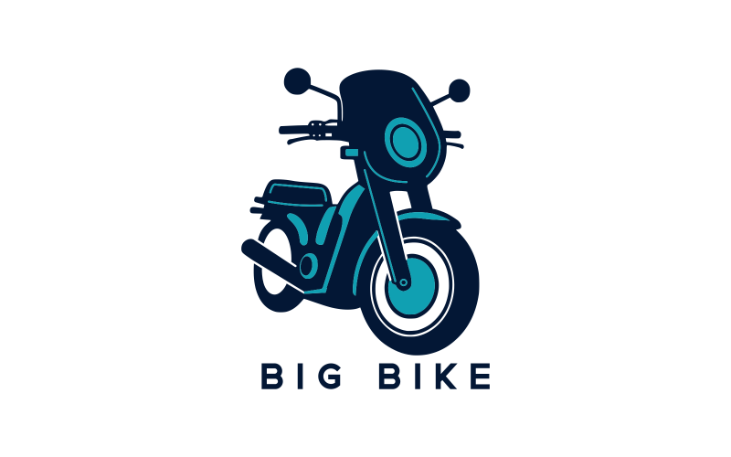 Plantilla de logotipo de diseño personalizado de motocicleta