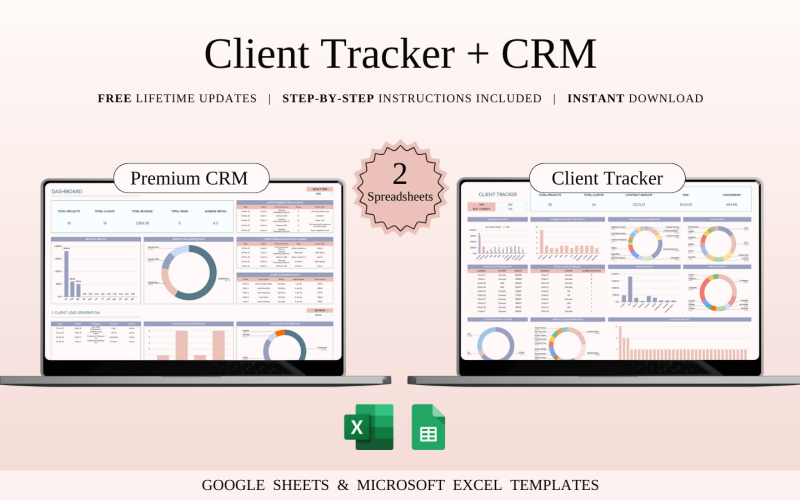 Client Tracker и CRM | Шаблоны электронных таблиц Excel и Google Sheets