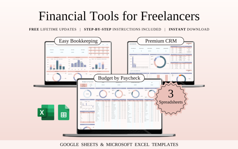 自由职业者的财务工具 | 电子表格模板 Excel 和 Google 表格