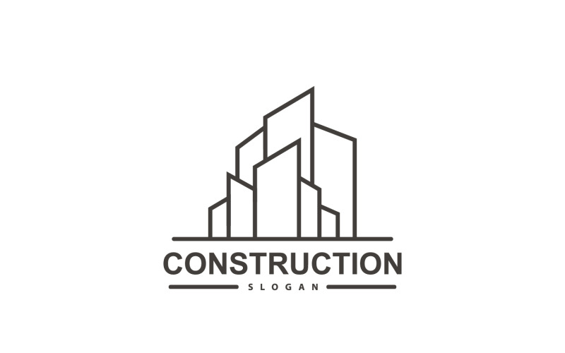 Construção Imobiliária Construção Logo V8