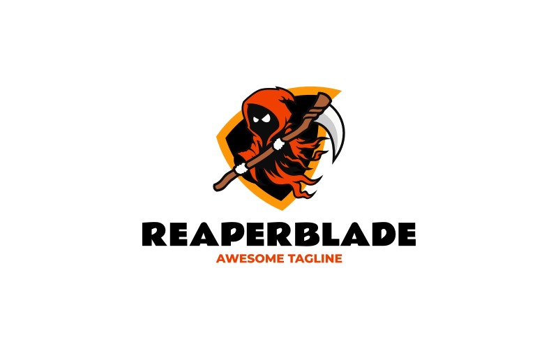 Progettazione del logo della mascotte del gioco Reaper