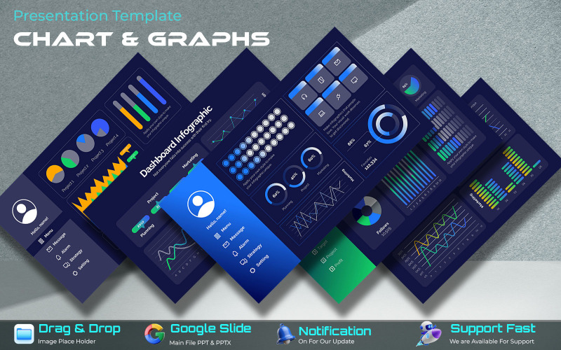 Modello di Google Slide per dashboard aziendale