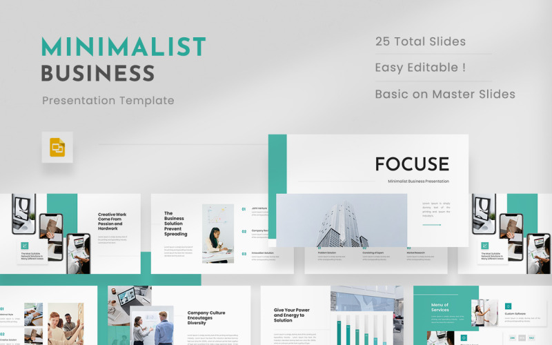 Focuse - Minimalistische zakelijke Google Slides-presentatiesjabloon