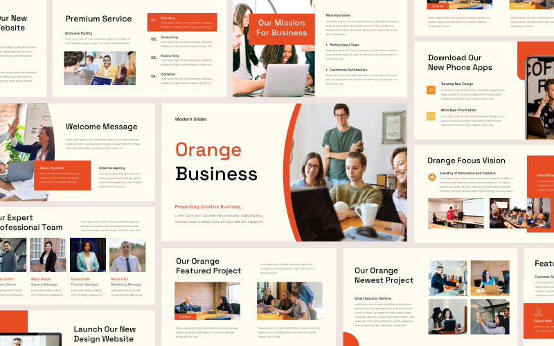 Orange presentation - Google Presentationer